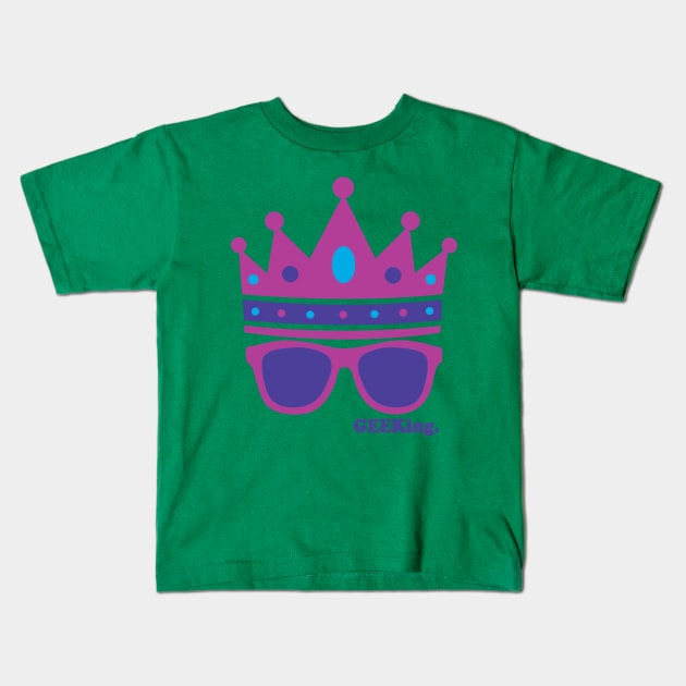Triple Crown & Specs (Purple, Teal, Laker Blue) Kids T-Shirt by GEEKing Official
